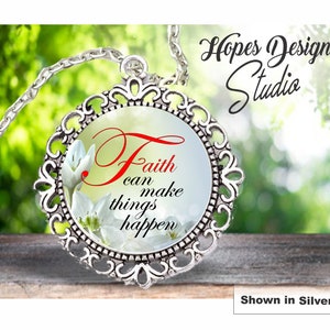 JW gifts/jw necklace/&#39;Faith can make things happen&#39;/personalized option/convention gift/jw.org/baptism gift/pioneer gift/jw jewelry/jw stuff