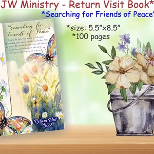 Regalos de los testigos de Jehová/Libro de visitas de regreso de los testigos de Jehová/Diseño de mariposa de jardín/jw.org/Cuaderno de servicio del ministerio de los testigos de Jehová/Regalo de pionero bautismal/La mejor vida de todas