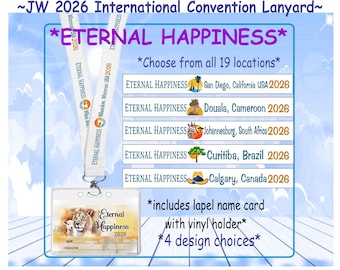 JW Lanyard: 2026 International Convention - All Locations - Most Languages - JW Gifts