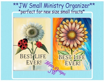 JW Ministry Organizer - Small Tract, Card Holder - Personalize - Faux Leather - JW Gifts