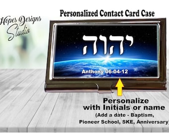 JW Contact Card Case - Metal - Personalize - JW Ministry Gifts