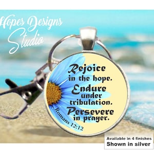 JW gifts/round key ring with clip/Romans 12:12 &#39;Rejoice in the hope.Endure under tribulation.Persevere in prayer&#39;/jw.org/convention/baptism