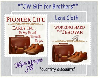 JW Microfiber Lens Cloth: Brother Gifts - Pioneer Ministry Gift - 5.5"x5.5" - JW Gifts