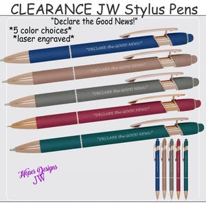 CLEARANCE JW Laser gravierte Stylus Pen "Verkündige die gute Botschaft!"/Taufpionier Geschenk/Jw Dienst/bestes Leben überhaupt/Briefschreiben/Jw Geschenk