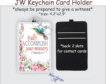 JW Vegan Leather Keychain Card Holder: Pioneer Gift