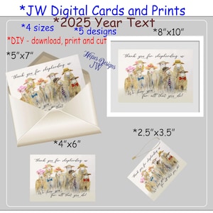 Tarjetas de pastores ancianos de JW - diseños de ovejas de la congregación - descarga instantánea - archivos pdf - regalos de jw - la mejor vida de todas - tarjeta de hermano de jw