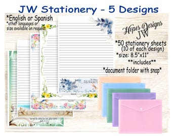 Floral Scripture Stationery Set: English & Spanish, 5 Designs
