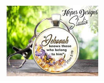 JW Keyring – 2 Tim 2:19 Scripture, Bible Charm