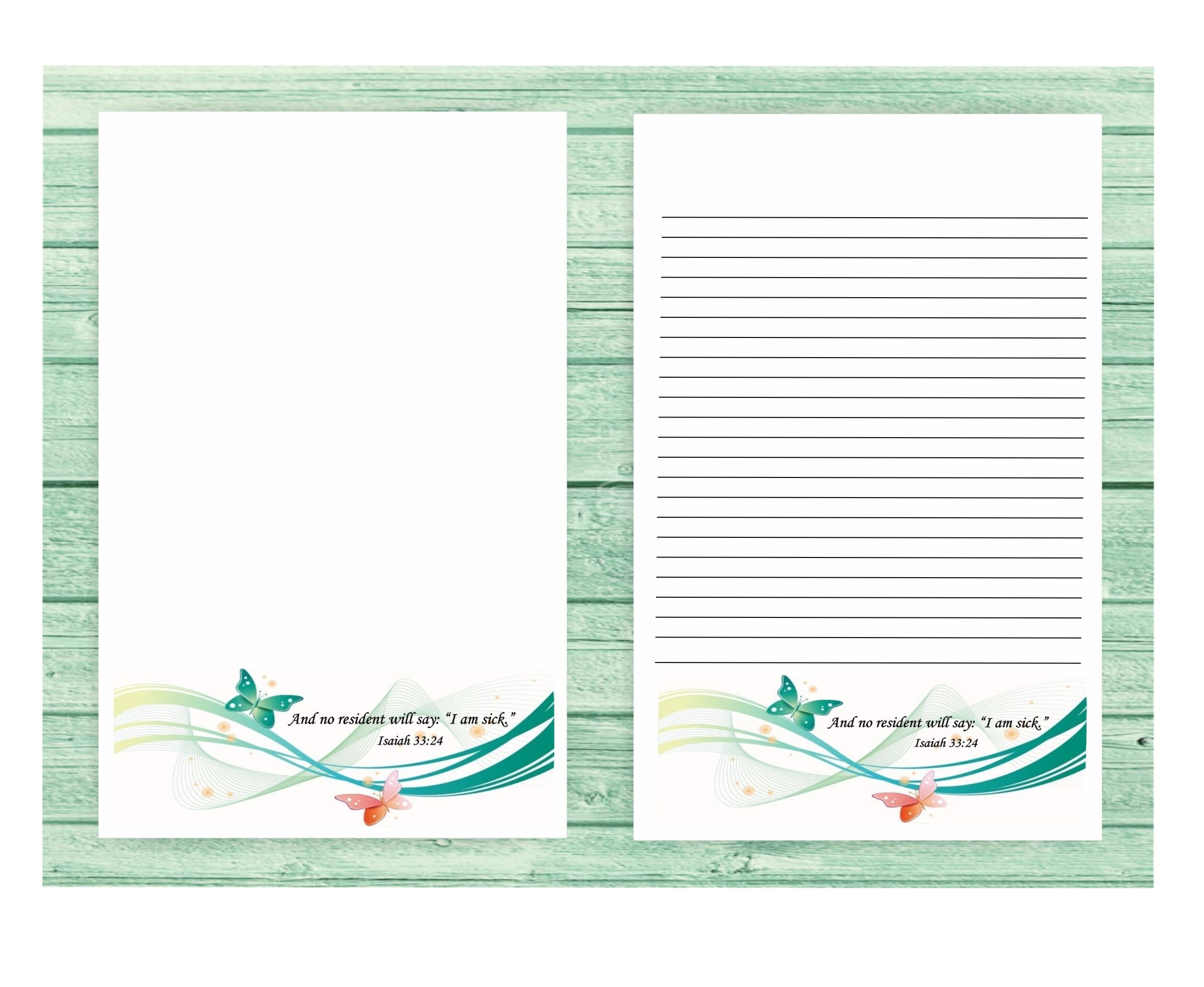 JW Letter Writing Stationery Instant PDF & WORD Digital Etsy UK