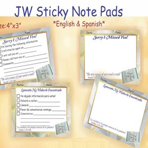 JW Ministry Sticky notes Przepraszam, że cię przegapiłem! Odwiedź jw.org/English Spanish/ministry/jw gifts/pioneer/baptism