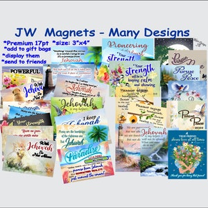 Cadeaux/aimants JW 4 x 3 po - nombreux modèles/jw Ministry/jw.org/best life ever/pioneer, baptême, convention, encouragement, cadeaux de remerciement
