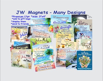 JW Refrigerator Magnets - 4"x3" - Flexible Vinyl - JW Gifts