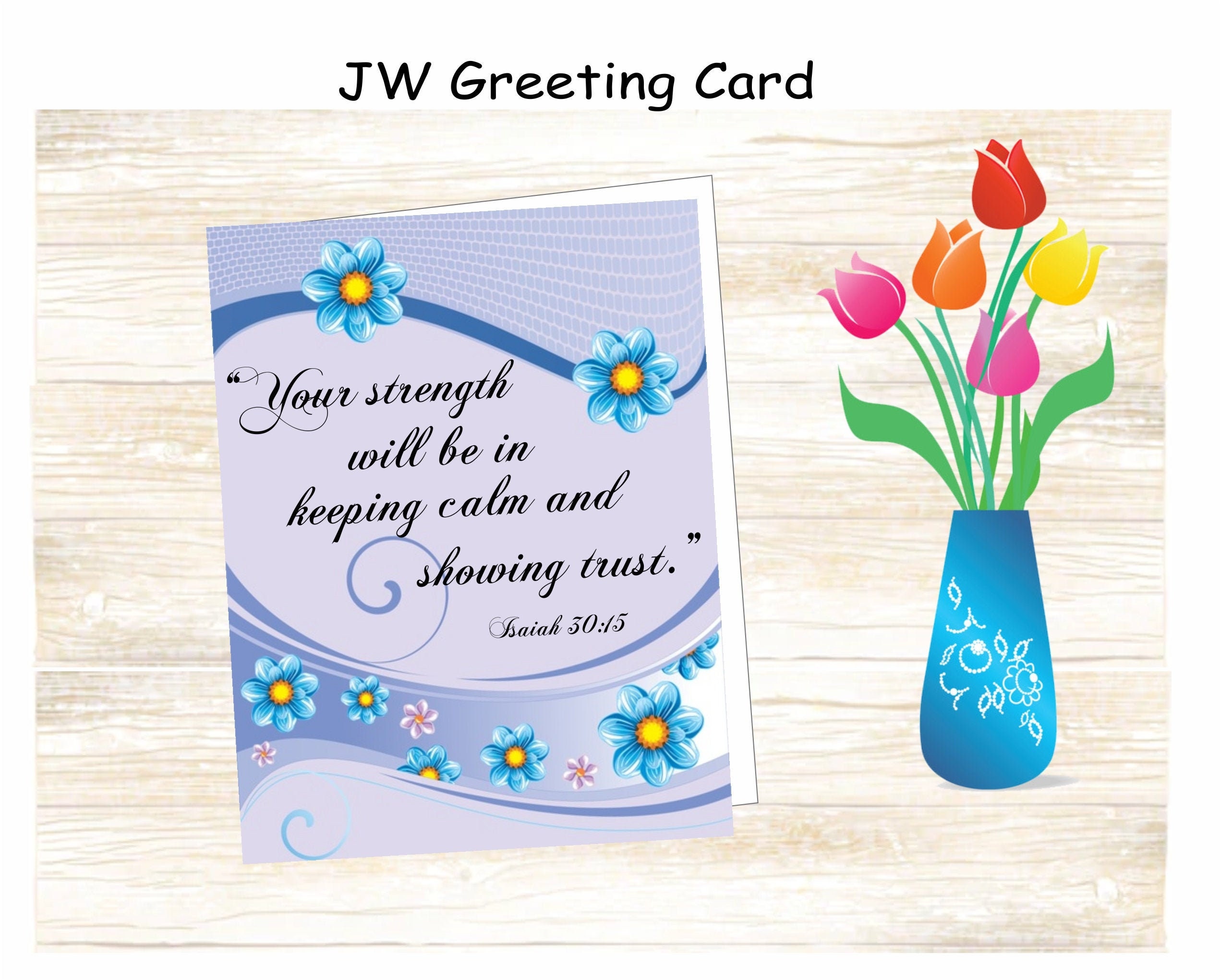 REGALOS JW/Tarjeta de felicitación JW/Su fuerza... mantener la | Etsy