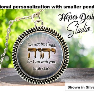 JW gifts/JW necklace tetragrammaton 'Do not be afraid' Isaiah 41.10/jw.org/personalize option/jw pioneer/jw baptism/jw convention gift