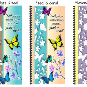 JW gifts/JW tract holder/jw ministry organizer/butterflies flowers/3 color options/jw.org/jw ministry/best life ever/pioneer baptism gift image 2