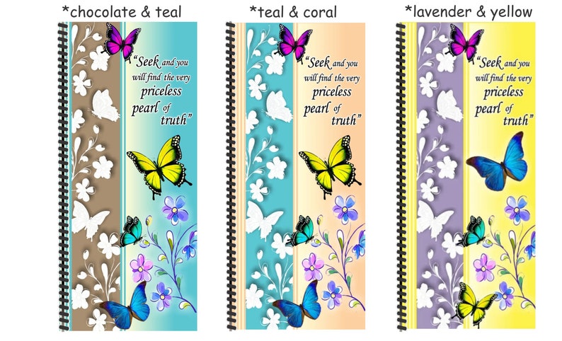 JW gifts/JW tract holder/jw ministry organizer/butterflies flowers/3 color options/jw.org/jw ministry/best life ever/pioneer baptism gift image 2