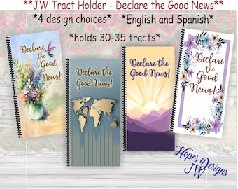 JW tract holder - Declare the Good News/jw ministry organizer/4 designs/jw gifts/best life ever/pioneer baptism convention gift/card holder