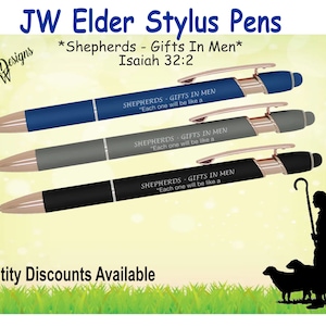 Bolígrafos de ancianos TJ Pastores - Regalos para hombres/Isaías 32:2/jw.org/Regalos TJ/Agradecimiento a los ancianos/Escuela de ancianos/Ministerio TJ/Escritura de cartas TJ