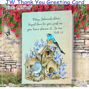 JW gifts - thank you loyal love greeting card - Ruth 1:8 - jw ministry - jw encouragement card - jw cards/friendship card/jw letter writing