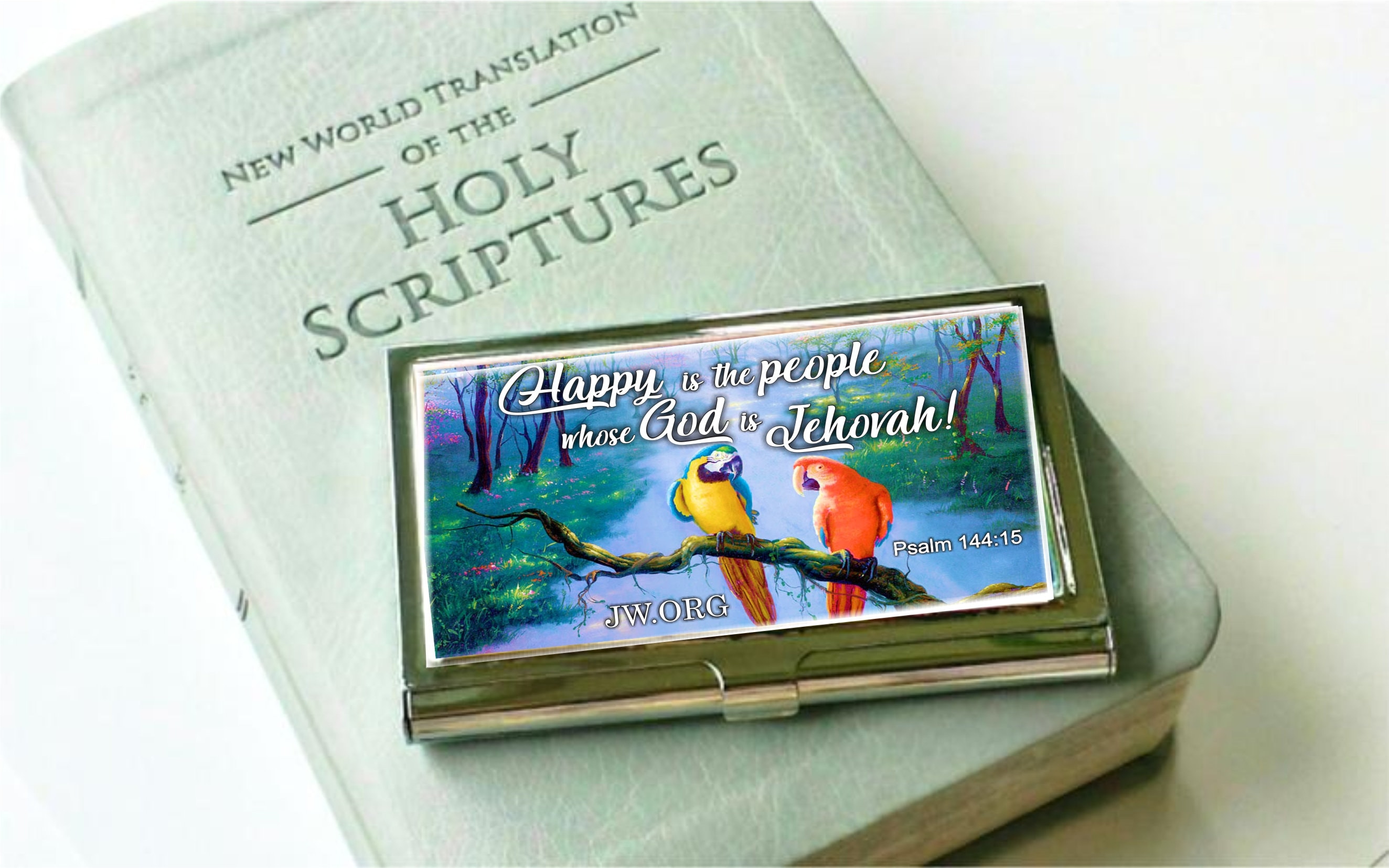 JW Gifts Ministry Contact Card Case/'happy is the - Etsy