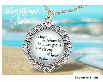 JW Gift: 'Hope in Jehovah' Silver Filigree Necklace
