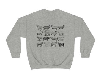 Sheep Unisex Crewneck Sweatshirt, women’s t-shirt, country, farming, farm, cottage core, animals, farmhouse, diy, home, gardening, flowers