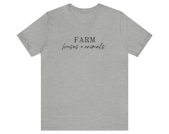 Farm houses and animals shirt, women's tee, women's t-shirt, farm, farm animals, farmhouse