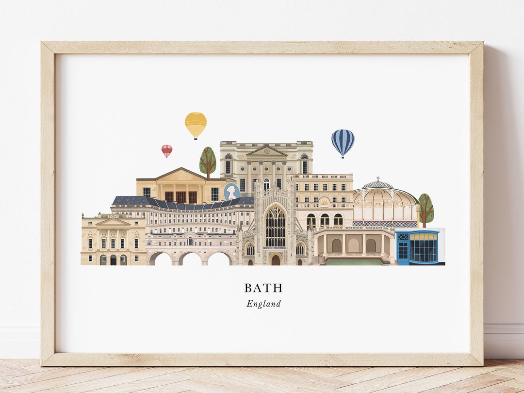 Bath Skyline Print Bath Cityscape Bath Wall Art Bath Gift - Etsy UK