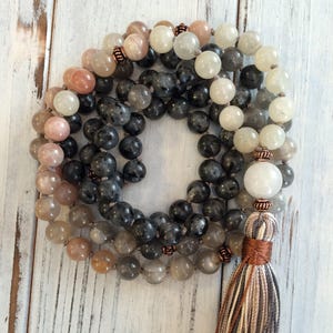 Divine Feminine Moonstone Mala Bracelet Kit - MeraKalpa Malas