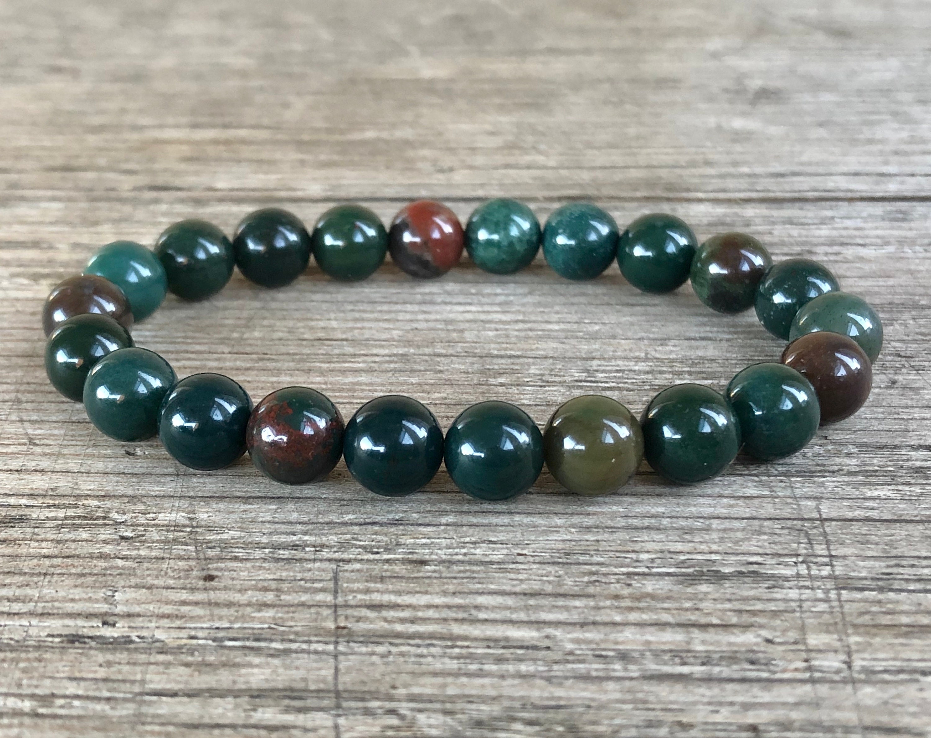 8mm Bloodstone Bracelet AA Grade Stacking Bracelet Wrist Mala for Protection Physical Vitality Grounding Energy Courage Root Chakra Etsy New Zealand