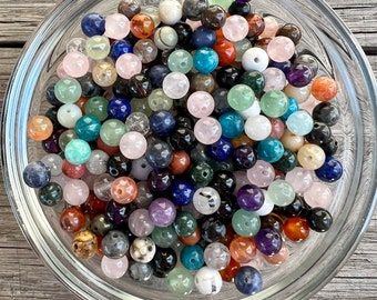 Perfectly Imperfect Beads, Random Mixture of 6mm Beads, 200 In Every Bag, All Genuine Natural Gemstones, For Charity