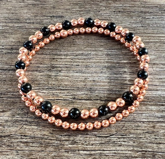 Genuine Russian Shungite + Natural Untreated Copper Dainty Bracelet Set, Mala, EMF Shield, Protection, Purifying, Stimulates Energy Flow - Etsy Genuine Russian Shungite + Natural Untreated Copper Dainty Bracelet Set, Mala, EMF Shield, Protection, Purifying, Stimulates Energy Flow - Etsy