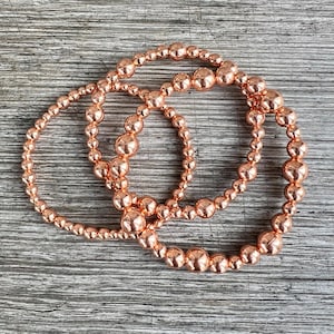 Genuine Natural Untreated Copper Bracelets, Raw Copper, Helps Energy Flow, Grounding, Aligns Emotional & Physical Body, Choose Your Style