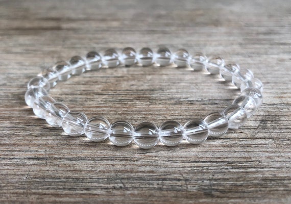 6mm Clear Quartz Bracelet, AA Grade, Small Bead Stacking Bracelet, Wrist Mala, Master Healer,  Balance, Energy Amplifier, For All Chakras