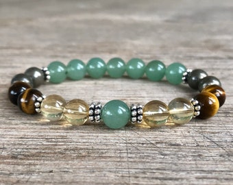 Wealth Maker Bracelet, 6mm or 8mm, Wrist Mala For Manifestation, Financial Success, Attract Prosperity, Abundance, Money Maker
