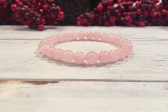 Rose Quartz Gemstone Bracelet | carrieelspeth.co.uk