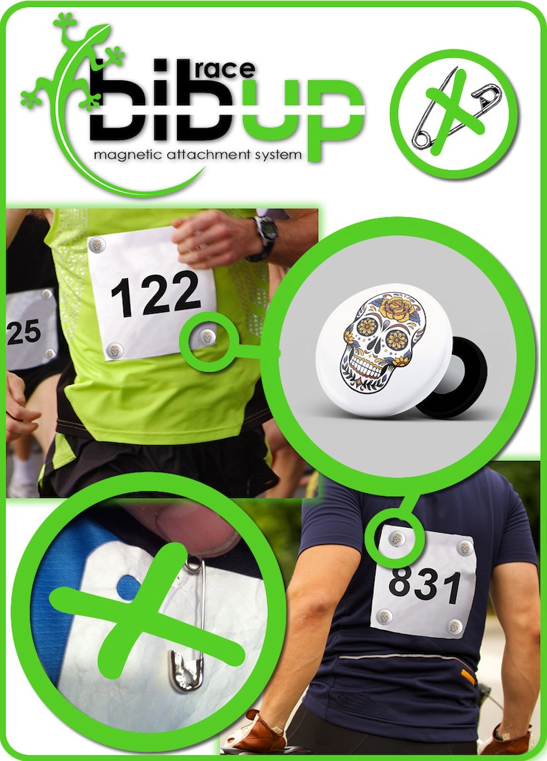 Racebibup Strong to Fix Race Bib Number, Pins System