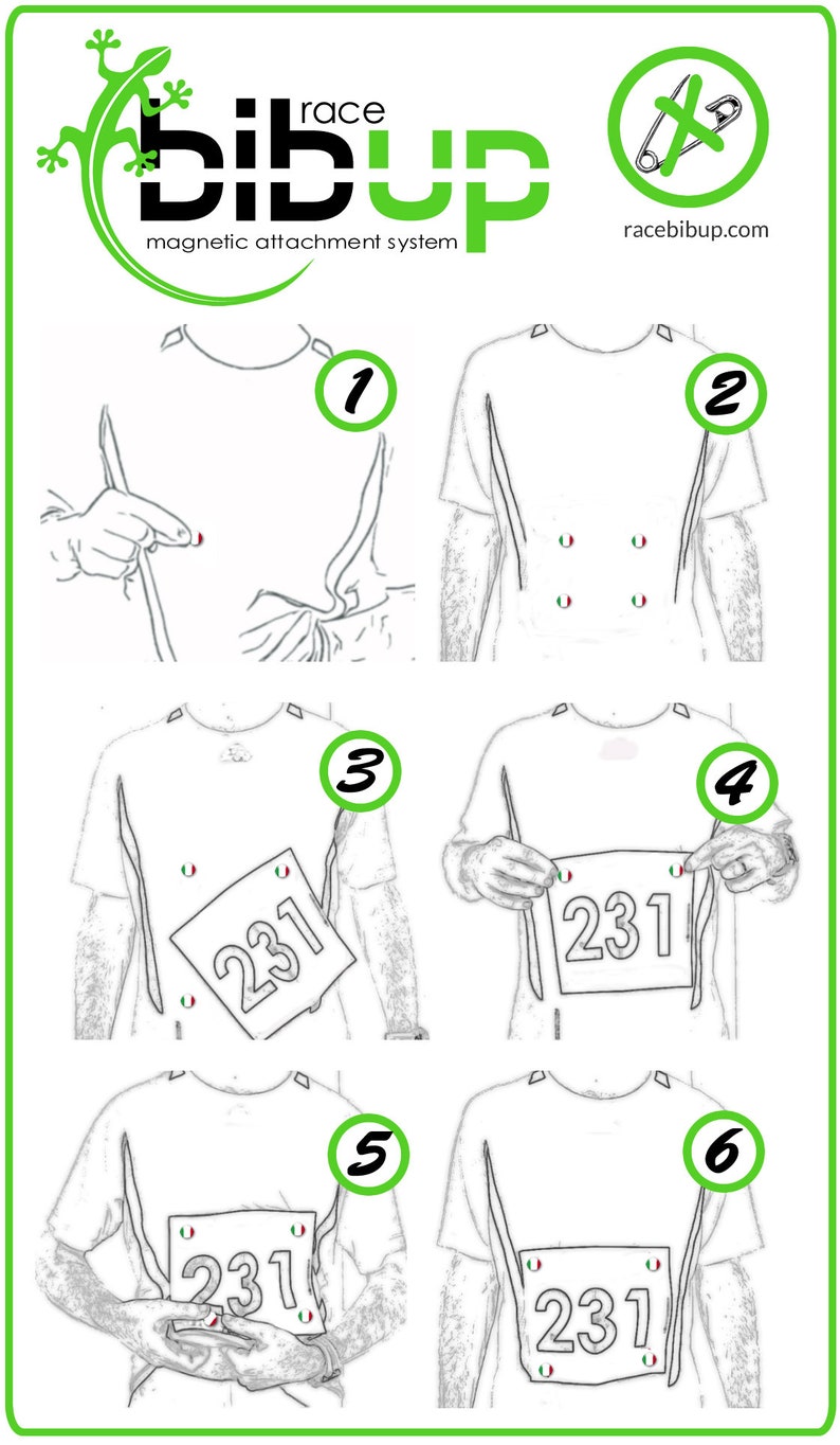 Racebibup Strong to Fix Race Bib Number, Pins System