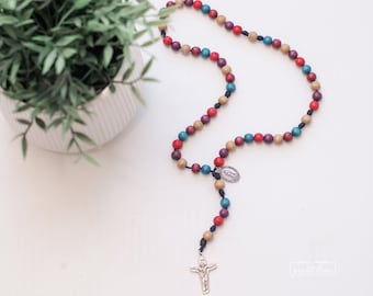 GUADALUPE Wood Bead Rosary - Catholic Rosary  - Wood Rosary - Wood Bead Rosary - Confirmation Gift - Catholic Gift - First Communion