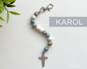 KAROL Decade Rosary with Clasp - Decade Rosary - Catholic Rosary  - Wood Bead Rosary - Confirmation Gift - Catholic Gift