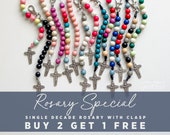 Rosary Special - Decade Rosary - Buy 2 Get 1 - Single Decade Rosary with Clasp - Catholic Gift - Rosary - Clasp Rosary - Catholic Rosary