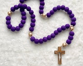 MINI WALL ROSARIES - Wall Rosary - Felt Ball Rosary - Catholic Gift - Rosary - Catholic Wedding - Catholic Rosary - Catholic Teen