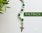 Patrick Decade Rosary with Clasp - Irish - Green Rosary - Catholic Rosary  - Wood Bead Rosary - Confirmation Gift - Catholic Gift
