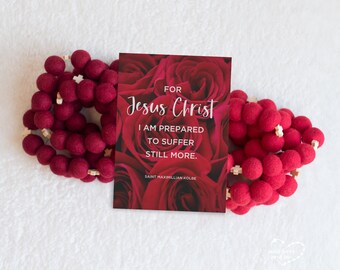 Red Garland - Red Martyrs Garland - Felt Ball Garland - Catholic Decor - Catholic Garland - Liturgical Garland