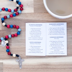 Rosary Prayer Cards Catholic Rosary Catholic Prayers Catholic Gift First Holy Communion Confirmation Gift Rosary Prayers image 2