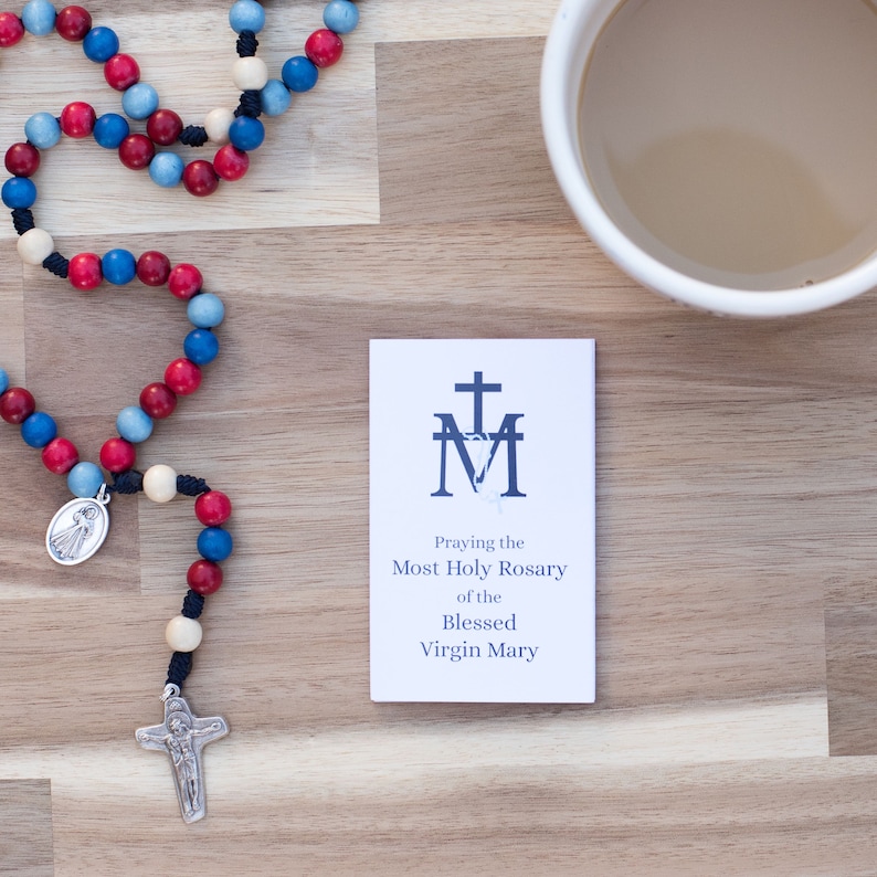 Rosary Prayer Cards Catholic Rosary Catholic Prayers Catholic Gift First Holy Communion Confirmation Gift Rosary Prayers image 1