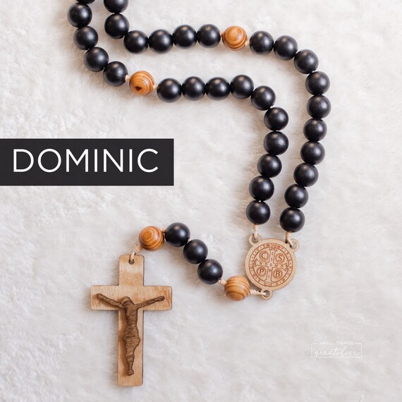 DOMINIC Wall Rosary St. Dominic Wall Rosary Wood Wall Etsy
