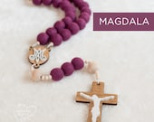 MAGDALA Wall Rosary - St. Mary Magdalene - Wall Rosary - Felt Ball Rosary - Catholic Gift - Rosary - Catholic Wedding - Catholic Girl