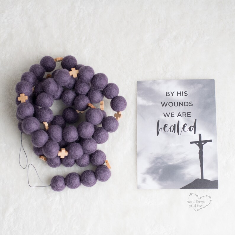 Purple Garland Lent and Advent Garland Felt Ball Garland Etsy