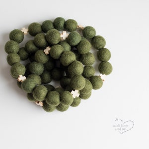 Ordinary Time Garland Green Garland Felt Ball Garland Catholic Decor Liturgical Living Church Seasons Olive Green